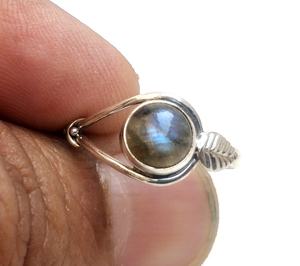 Labradorita-Anillo de Plata de Ley 925, diseño de calidad de 6mm, exclusivo, proveedor de la India - Product Image 1