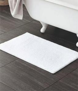 เสื่ออาบน้ำโรงแรมสีขาวแบบพรีเมี่ยมเสื่อปูพื้นเทคนิคผ้าคอตตอนแท้นุ่มซึมซับได้ดีสำหรับสิ่งทอในบ้านห้องน้ำสปา - Product Image 1