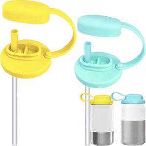 Couvre-boîte en silicone de style moderne avec trou pour paille, poignée de transport, étanche, anti-poussière, jetable, pour canettes de soda et de boissons - Product Image 1