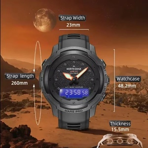 Montre sport digitale pour homme NORTH EDGE MARS Pro avec boîtier en fibre de carbone, altimètre, baromètre, boussole, étanche 50M - Product Image 4