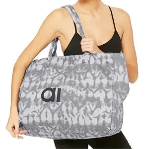 al Yoga logo Canvas Bag Daily Tote Bag Women's Single Shoulder 20L Trend multi-pocket travel bag