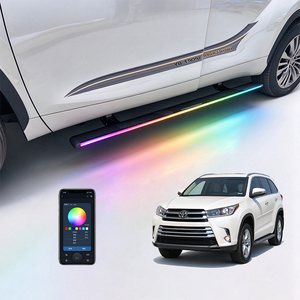 Marchepieds rétractables WEIJIA pour Toyota Highlander XU50 2015-2017, éclairage de bienvenue LED, alliage d'aluminium de qualité aéronautique - Product Image 1
