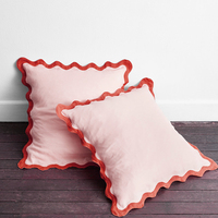 Taie d'oreiller en lin pur de luxe classique français avec motif brodé de logo personnalisé pour chambre à coucher en gros