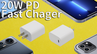 Chargeur rapide HYT Type-C PD 20W avec QC2.0 QC3.0+ Prise EU US pour téléphone portable