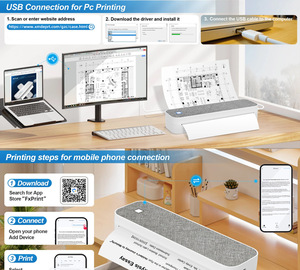Stampante Portatile A4 Senza Inchiostro del Produttore, Mini Stampante Termica Bluetooth per Ufficio/Casa/Foto/Tatuaggi - Product Image 2