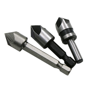 Jeu de forets fraiseurs pour acier, 12-16 mm, tige hexagonale, cinq cannelures, outil de chanfreinage - Product Image 4