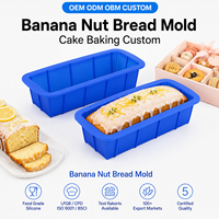 Moule à gâteau Lemon Drizzle en silicone alimentaire, forme rectangulaire longue pour pains glacés et boîtes à desserts