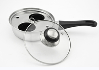 Pocheuse d'oeufs en acier inoxydable 2 tasses