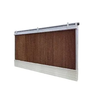Precio de fábrica invernadero 7090 refrigeración evaporativa cortina húmeda Marco de PVC almohadilla de refrigeración por agua para enfriador de aire de Gallinero