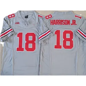 Ohio State #18 Marvin Harrison Jr Jersey All Stitched American College Football Jerseys