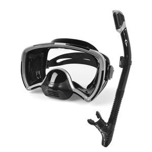 Lunettes trempées en silicone masque de plongée à tube sec <span class=keywords><strong>avec</strong></span> valve - Product Image 2