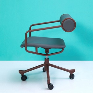 Modern Style Genuine <b>Leather</b> Office Chair with Extendable Feature Good Price Computer Desk Chair on Sale Online - Product Image 6