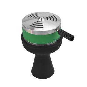 Vente en gros de bols à <span class=keywords><strong>chicha</strong></span> en silicone de 80 mm de diamètre |   Pot à <span class=keywords><strong>chicha</strong></span> triple vortex résistant aux hautes températures, en vrac, YunAng OEM - Product Image 4