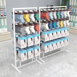ชั้นวางเสื้อผ้าสีทองแบบสองด้าน ชั้นวางรองเท้าสำหรับ<span class=keywords><strong>ร้าน</strong></span>ค้า - Product Image 4