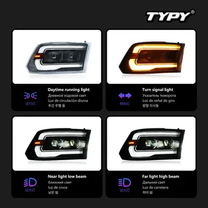 Faro Delantero para Dodge RAM 1500 2009-2018, Actualización Modificada a Nuevo Kit de Faros LED con Señal de Giro Dinámica DRL para Vehículo - Product Image 4