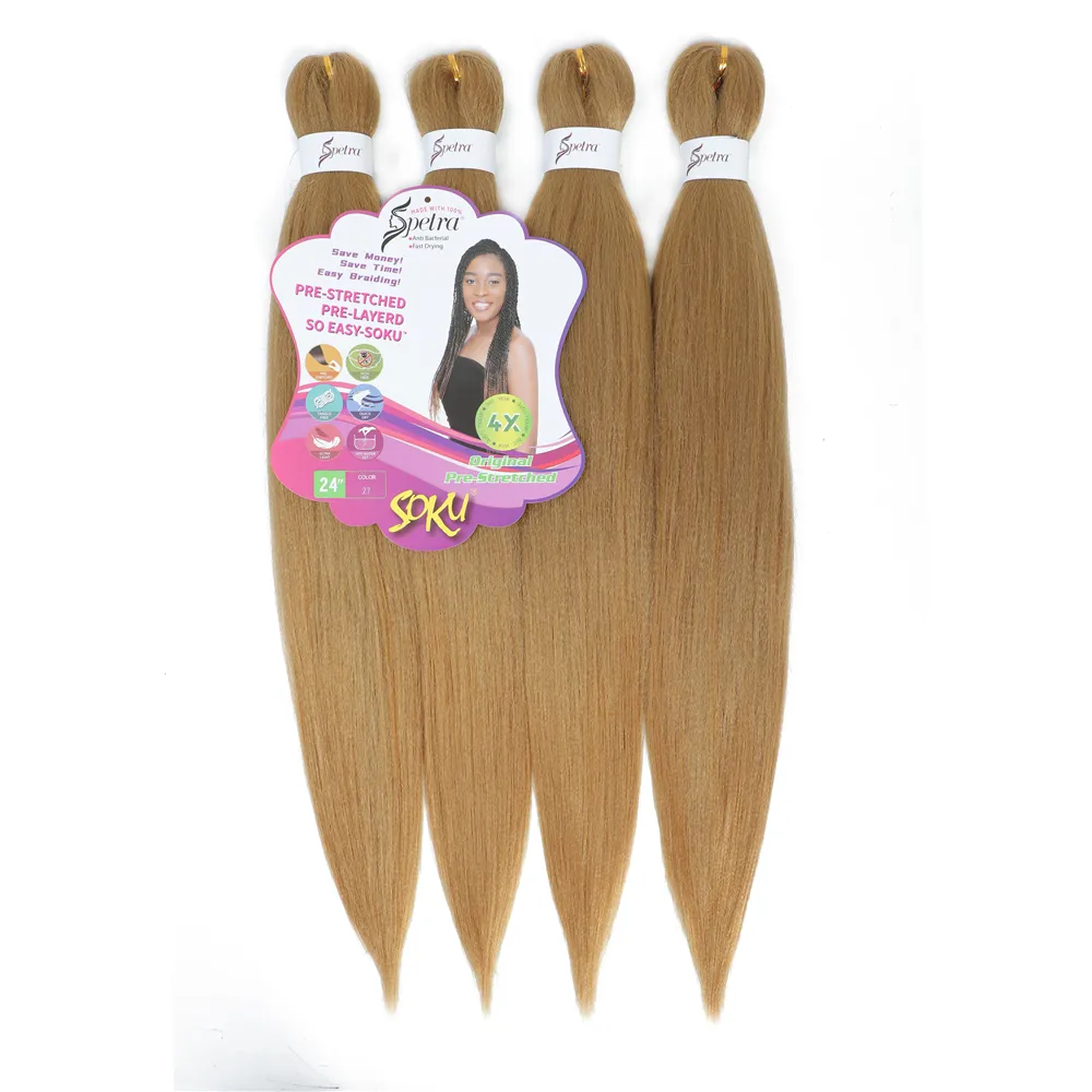 X-TRESS लोकप्रिय yaki सीधे गर्मी प्रतिरोधी सिंथेटिक ब्रेडिंग बाल बंडल के लिए महिलाओं दैनिक प्राकृतिक ब्रेडिंग बाल विस्तार