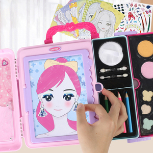 Enfants dessin jouet ensemble et enfant <span class=keywords><strong>maquillage</strong></span> Kit cosmétique bébé filles <span class=keywords><strong>maquillage</strong></span> <span class=keywords><strong>pour</strong></span> <span class=keywords><strong>8</strong></span> <span class=keywords><strong>ans</strong></span> filles avec poupées et autocollant - Product Image 5