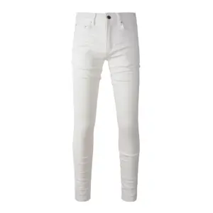 Rts 7593 jeans jeans masculino slim fit elástico branco de alta qualidade com transporte da gota
