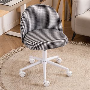 <span class=keywords><strong>Silla</strong></span> de Maquillaje Giratoria de Tela de Lana de Cordero Teddy, Taburete de <span class=keywords><strong>Tocador</strong></span> Blanco y Rosa, <span class=keywords><strong>Silla</strong></span> de Oficina Pequeña y Cómoda <span class=keywords><strong>con</strong></span> <span class=keywords><strong>Ruedas</strong></span> - Product Image 6