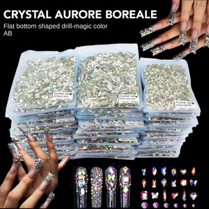 Эксклюзивная цельная упаковка, 1440 формы, стеклянные кристаллы AB, плоское дно, для цветной 3D одежды, Экологически чистая оптовая продажа - Product Image 2
