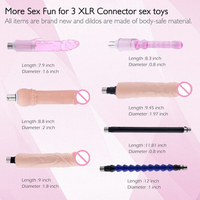 Machine sexuelle électrique haute performance équipée de 7 accessoires interchangeables, connecteur 3XLR pour un plaisir intime