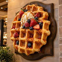 Plaque décorative personnalisée en résine peinte à la main, modèle ange, pour croissant au chocolat, pour entrée de boulangerie, vitrine de pâtisserie
