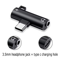 Profession elle 2 IN 1 USB C zu AUX 3,5mm Audio-Kopfhörer Aufladen Dual-Jack-Schnitts telle Adapter Splitter