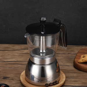 Cafetière Expresso <span class=keywords><strong>Moka</strong></span> Pot Accessoires pour Cuisine Usage Domestique Cafetière <span class=keywords><strong>Moka</strong></span> Pot en Acier Inoxydable Acrylique 4 Tasses - Product Image 4