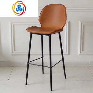 Muebles Modernos para Cocina de Restaurante, Silla Alta de Barra con Asiento de Cuero PU y Estructura Metálica para Hoteles, Centros Comerciales y Restaurantes - Product Image 1