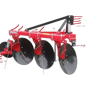 Máquinas agrícolas trator disco 2 ponto arado 2 Roda arar máquina cultivador 2 3 4 5 6 lâminas disco