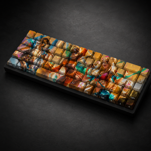 Teclas PBT con Impresión Lateral <span class=keywords><strong>LOL</strong></span> Ocean Song Seraphine, 68 Teclas, Sublimación de Tinta, para Teclado Mecánico 60%, Compatible con Interruptores Cherry MX - Product Image 2