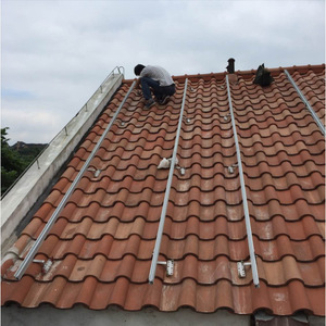 Système de montage solaire, support en aluminium pour toit en tuiles inclinées, finition anodisée, utilisation extérieure - Product Image 2