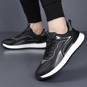 Chaussures de course Guochao, tige en PU, semelle intermédiaire en EVA, semelle extérieure en caoutchouc, doublure en mesh, unisexe, automne, légères, respirantes, baskets décontractées - Product Image 4