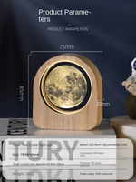 Lampe de Lune LED 3D pour Cadeau d'Anniversaire, Système Solaire de Nuit, Décoration de Table et de Bureau, Éclairage en Cristal