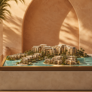 Maquette architecturale <span class=keywords><strong>de</strong></span> luxe pour projets immobiliers <span class=keywords><strong>de</strong></span> complexes balnéaires en bord <span class=keywords><strong>de</strong></span> mer, modèle <span class=keywords><strong>de</strong></span> présentation personnalisé pour la communauté <span class=keywords><strong>de</strong></span> lagunes - Product Image 1