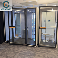 Cabine téléphonique insonorisée mobile Comine Mini, design moderne, cabines de bureau personnalisables pour utilisation en immeuble de bureaux