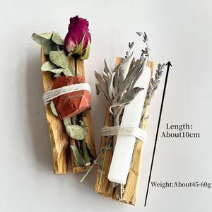 Набор благовоний из сандалового дерева и кипариса: креативный хрустальный букет, защита от сглаза, ароматерапия с натуральными ароматическими элементами и ломтиками апельсина - Product Image 5