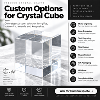 Vente en gros cube de cristal K9 ornement de cadeau souvenir de cristal vierge embryon blanc d'approvisionnement de base