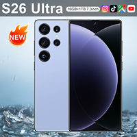 Smartphone 5G S26 Ultra 2026 Deca Core Snapdragon 800 16 Go + 1 To Écran OLED HD 7,3 Pouces 120 Hz Android 15 Caméra Arrière 108 MP