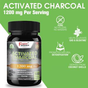 Suplemento de Carbón Activado Altamente Absorbente, Apoya la Función Inmunológica, Cápsulas de Carbón Activado de 1200 MG - Product Image 3