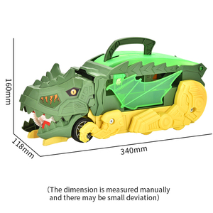 2024 dinosaure dévorant piste déformation voiture coulissante camion Transport inertie voiture en fonte modèle jouet éducatif pour enfants - Product Image 6