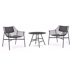 Banco de patio moderno de metal, resistente al agua, para uso en patios y salones de té. - Product Image 4