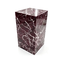 Table basse moderne en marbre rouge Rosso Levanto naturel, durable, blocs superposés, mobilier de luxe pour salon, directement de l'usine