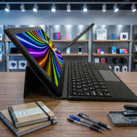 Tablette Windows 10,1 pouces dernière version 2026 avec écran tactile capacitif, étui clavier 2-en-1, 8 Go + 512 Go, double caméra, Wi-Fi, Windows Home