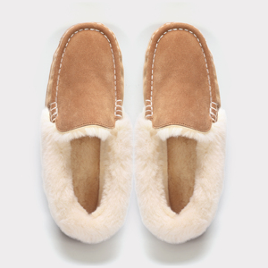 Mocassins de conduite en daim cousus main pour femme avec semelle en caoutchouc texturé, doublure et semelle intérieure en fausse fourrure, chaussures de voiture douces et chaudes pour l'hiver et l'automne - Product Image 5