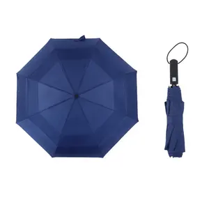 Customized Windproof Outdoor Large Travel Automatic Unbreakable Umbrella Parasol with logo prints