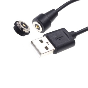 Manyetik şarj kablosu USB erkek konnektör su geçirmez IP7 ped dairesel 2 Pin 3A akım güç şarj adaptörü Pogo pinli konnektör - Product Image 2