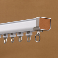 Rail de rideau carré en aluminium aéronautique 6305-T5, personnalisable, fixation plafond/mur, écologique, durable, accessoire de fenêtre