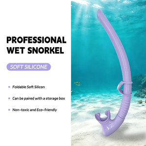 Tube de <span class=keywords><strong>plongée</strong></span> pliable et coloré en silicone souple pour la <span class=keywords><strong>plongée</strong></span> libre, tube respiratoire sous-marin flexible - Product Image 2