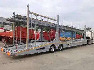 Semi-Flatbed Steel Car For Truck Trailers For Cars Car Hauler Traile